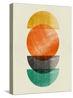 Half Moons and Tangerine Circle II-Eline Isaksen-Stretched Canvas