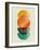 Half Moons and Tangerine Circle II-Eline Isaksen-Framed Art Print