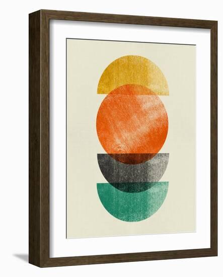 Half Moons and Tangerine Circle II-Eline Isaksen-Framed Art Print