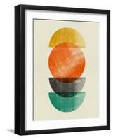 Half Moons and Tangerine Circle II-Eline Isaksen-Framed Art Print