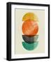 Half Moons and Tangerine Circle II-Eline Isaksen-Framed Art Print