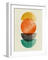 Half Moons and Tangerine Circle II-Eline Isaksen-Framed Art Print