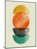 Half Moons and Tangerine Circle II-Eline Isaksen-Mounted Art Print