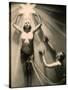 Half Naked Man and Woman During a Performance at the French Music Hall, the Folies Bergere-null-Stretched Canvas