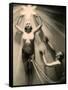 Half Naked Man and Woman During a Performance at the French Music Hall, the Folies Bergere-null-Framed Stretched Canvas