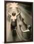 Half Naked Man and Woman During a Performance at the French Music Hall, the Folies Bergere-null-Framed Photographic Print