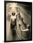 Half Naked Man and Woman During a Performance at the French Music Hall, the Folies Bergere-null-Framed Photographic Print