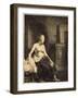 Half-Naked Woman by a Stove, 1658-Rembrandt van Rijn-Framed Giclee Print