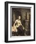 Half-Naked Woman by a Stove, 1658-Rembrandt van Rijn-Framed Giclee Print