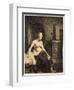 Half-Naked Woman by a Stove, 1658-Rembrandt van Rijn-Framed Giclee Print