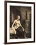 Half-Naked Woman by a Stove, 1658-Rembrandt van Rijn-Framed Giclee Print