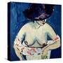 Half-Naked Woman with a Hat, 1911-Ernst Ludwig Kirchner-Stretched Canvas
