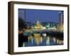 Half Penny Bridge and Custom House, Dublin, Ireland-Jon Arnold-Framed Photographic Print