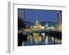 Half Penny Bridge and Custom House, Dublin, Ireland-Jon Arnold-Framed Photographic Print