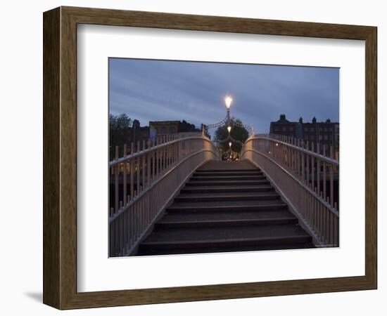 Half Penny Bridge Over Liffey River, Dublin, County Dublin, Republic of Ireland-Sergio Pitamitz-Framed Photographic Print