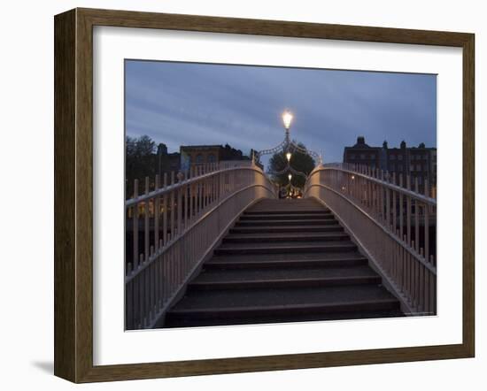 Half Penny Bridge Over Liffey River, Dublin, County Dublin, Republic of Ireland-Sergio Pitamitz-Framed Photographic Print