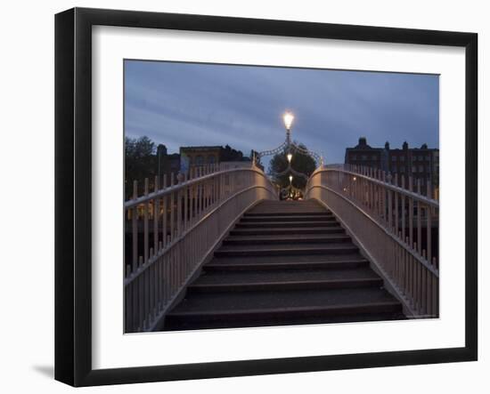 Half Penny Bridge Over Liffey River, Dublin, County Dublin, Republic of Ireland-Sergio Pitamitz-Framed Photographic Print