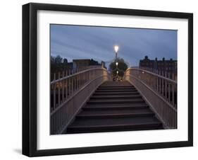 Half Penny Bridge Over Liffey River, Dublin, County Dublin, Republic of Ireland-Sergio Pitamitz-Framed Photographic Print