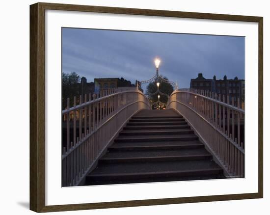 Half Penny Bridge Over Liffey River, Dublin, County Dublin, Republic of Ireland-Sergio Pitamitz-Framed Photographic Print