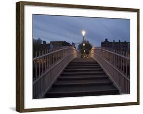 Half Penny Bridge Over Liffey River, Dublin, County Dublin, Republic of Ireland-Sergio Pitamitz-Framed Photographic Print