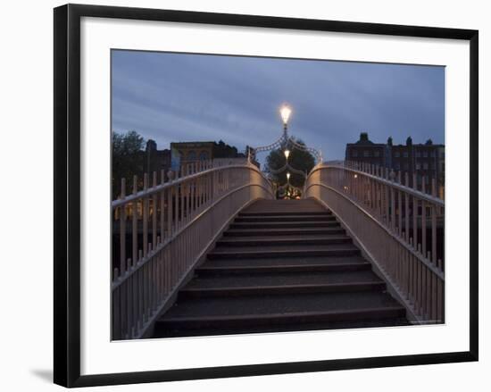 Half Penny Bridge Over Liffey River, Dublin, County Dublin, Republic of Ireland-Sergio Pitamitz-Framed Photographic Print