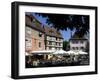 Half Timbered and Painted Buildings and Restaurants, Colmar, Haut Rhin, Alsace, France, Europe-Richardson Peter-Framed Photographic Print