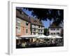 Half Timbered and Painted Buildings and Restaurants, Colmar, Haut Rhin, Alsace, France, Europe-Richardson Peter-Framed Photographic Print