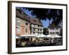 Half Timbered and Painted Buildings and Restaurants, Colmar, Haut Rhin, Alsace, France, Europe-Richardson Peter-Framed Photographic Print