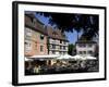 Half Timbered and Painted Buildings and Restaurants, Colmar, Haut Rhin, Alsace, France, Europe-Richardson Peter-Framed Photographic Print