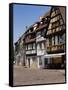 Half Timbered Buildings Along the Quai De La Poissonnerie, Colmar, Haut Rhin, Alsace, France-Richardson Peter-Framed Stretched Canvas