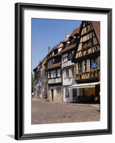 Half Timbered Buildings Along the Quai De La Poissonnerie, Colmar, Haut Rhin, Alsace, France-Richardson Peter-Framed Photographic Print