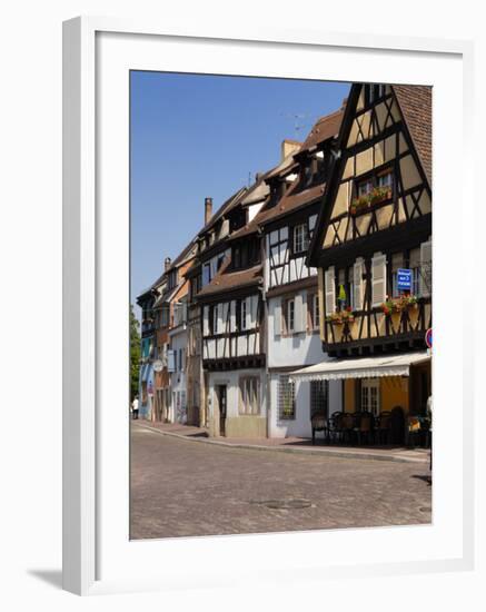 Half Timbered Buildings Along the Quai De La Poissonnerie, Colmar, Haut Rhin, Alsace, France-Richardson Peter-Framed Photographic Print