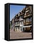 Half Timbered Buildings Along the Quai De La Poissonnerie, Colmar, Haut Rhin, Alsace, France-Richardson Peter-Framed Stretched Canvas