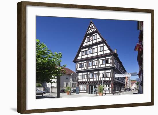 Half-Timbered House, Market Place Schwabisch Gmund, Baden Wurttemberg, Germany, Europe-Markus Lange-Framed Photographic Print