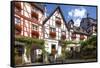 Half-Timbered Houses, City Centre, Beilstein, Moselle River, Rhineland-Palatinate, Germany-Chris Seba-Framed Stretched Canvas