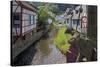 Half-timbered Houses in Monreal on River Elz, Eifel, Rhineland-Palatinate, Germany, Europe-Hans-Peter Merten-Stretched Canvas