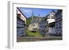 Half-timbered Houses in Monreal on River Elz, Eifel, Rhineland-Palatinate, Germany, Europe-Hans-Peter Merten-Framed Photographic Print