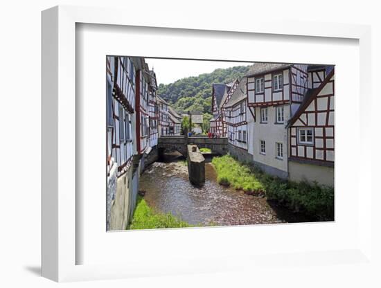 Half-timbered Houses in Monreal on River Elz, Eifel, Rhineland-Palatinate, Germany, Europe-Hans-Peter Merten-Framed Photographic Print