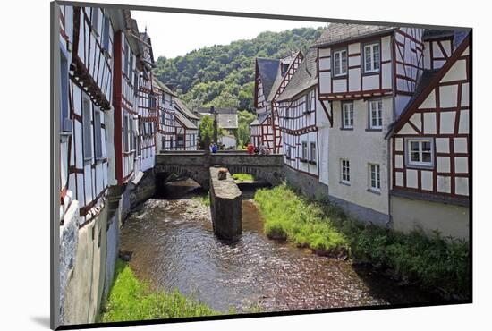 Half-timbered Houses in Monreal on River Elz, Eifel, Rhineland-Palatinate, Germany, Europe-Hans-Peter Merten-Mounted Photographic Print