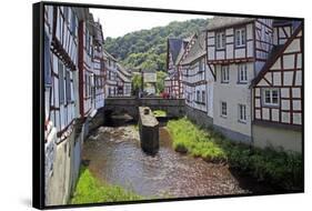 Half-timbered Houses in Monreal on River Elz, Eifel, Rhineland-Palatinate, Germany, Europe-Hans-Peter Merten-Framed Stretched Canvas