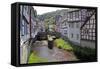 Half-timbered Houses in Monreal on River Elz, Eifel, Rhineland-Palatinate, Germany, Europe-Hans-Peter Merten-Framed Stretched Canvas