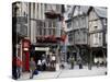 Half Timbered Houses in the Old Town of Dinan, Brittany, France, Europe-Levy Yadid-Stretched Canvas