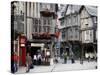 Half Timbered Houses in the Old Town of Dinan, Brittany, France, Europe-Levy Yadid-Stretched Canvas