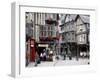 Half Timbered Houses in the Old Town of Dinan, Brittany, France, Europe-Levy Yadid-Framed Photographic Print