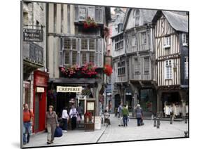 Half Timbered Houses in the Old Town of Dinan, Brittany, France, Europe-Levy Yadid-Mounted Photographic Print