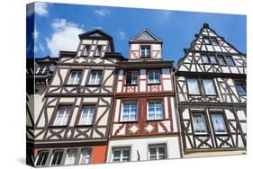 Half Timbered Houses on the Market Square in Cochem, Moselle Valley, Rhineland-Palatinate, Germany-Michael Runkel-Stretched Canvas