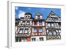 Half Timbered Houses on the Market Square in Cochem, Moselle Valley, Rhineland-Palatinate, Germany-Michael Runkel-Framed Photographic Print