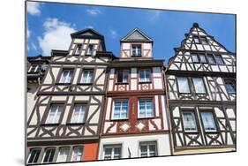 Half Timbered Houses on the Market Square in Cochem, Moselle Valley, Rhineland-Palatinate, Germany-Michael Runkel-Mounted Photographic Print