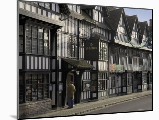 Half Timbered Shakespeare Hostelry, Stratford Upon Avon, Warwickshire, England-David Hughes-Mounted Photographic Print