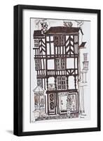 Half-timbered style building from the 1500's, Rennes, Brittany, France-Richard Lawrence-Framed Photographic Print